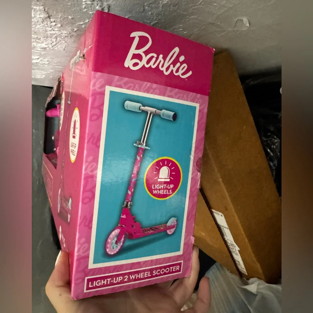 Barbie Pink Light-Up 2-Wheel Scooter